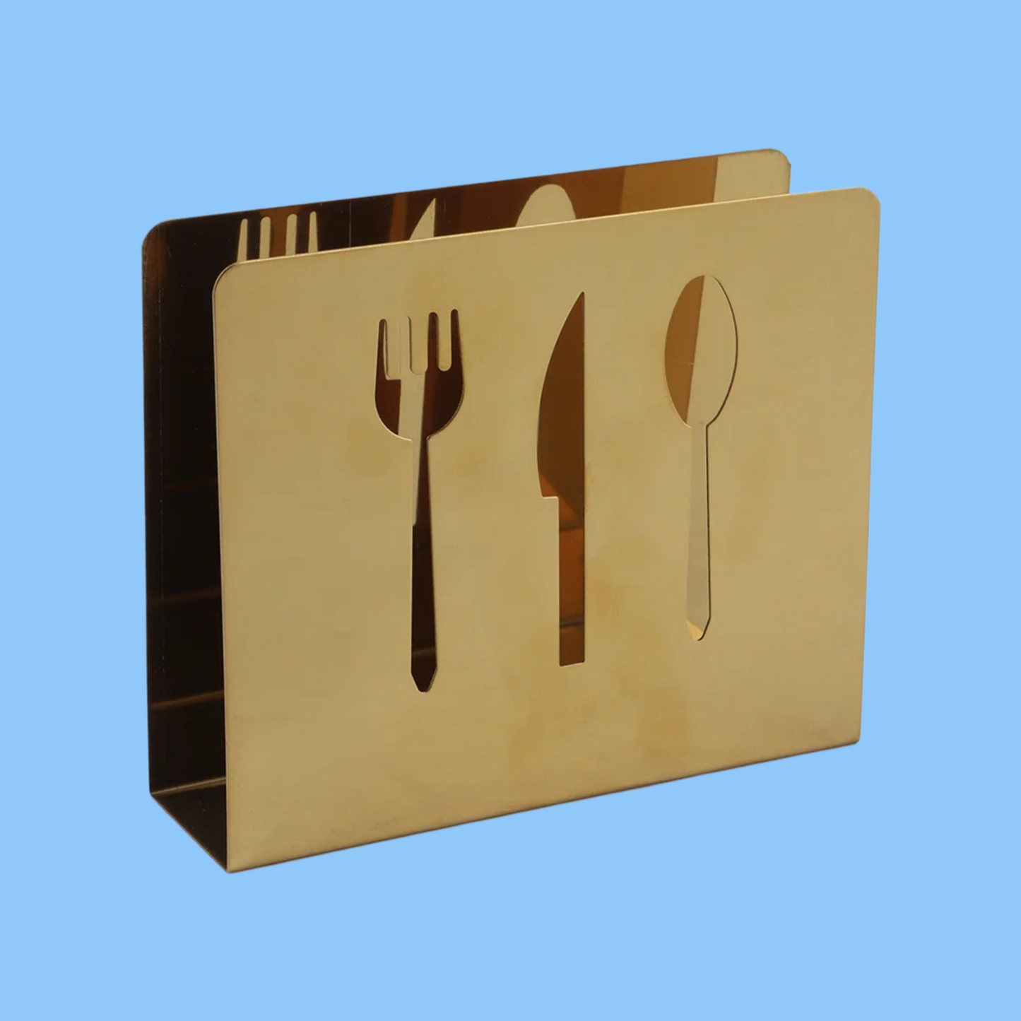 Heena's Haven Golden Napkin Tissue Holder Cutlery Design