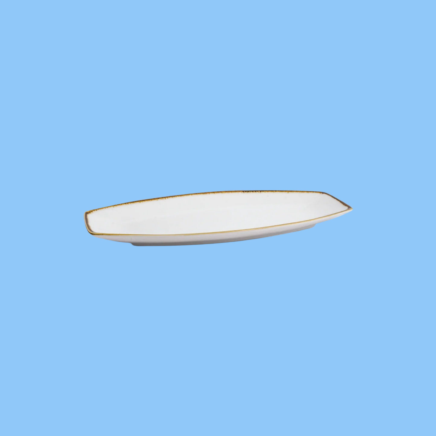 Heena's Haven Ivory Mocha Boat Plate