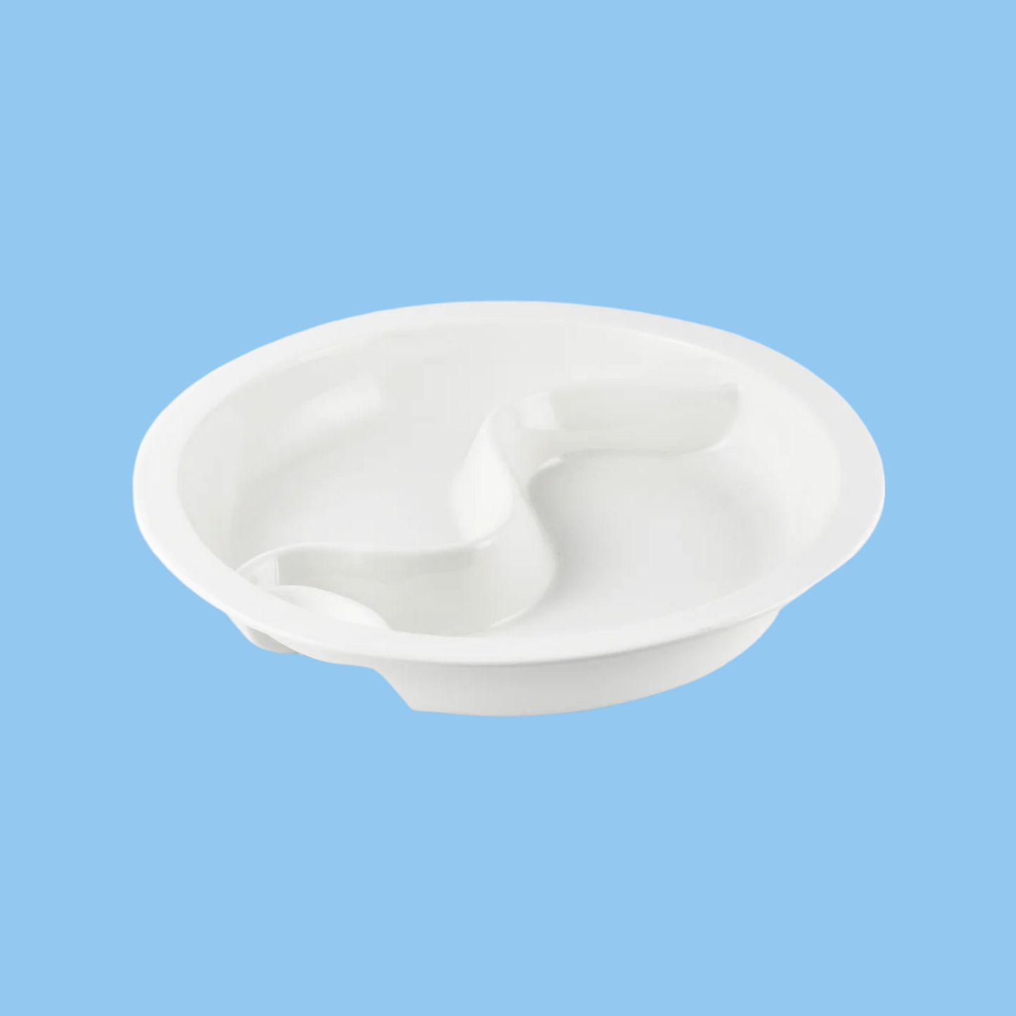 Heena's Haven Ivory Porcelain Round with Divider Chafing Dish Insert - Heena's Haven