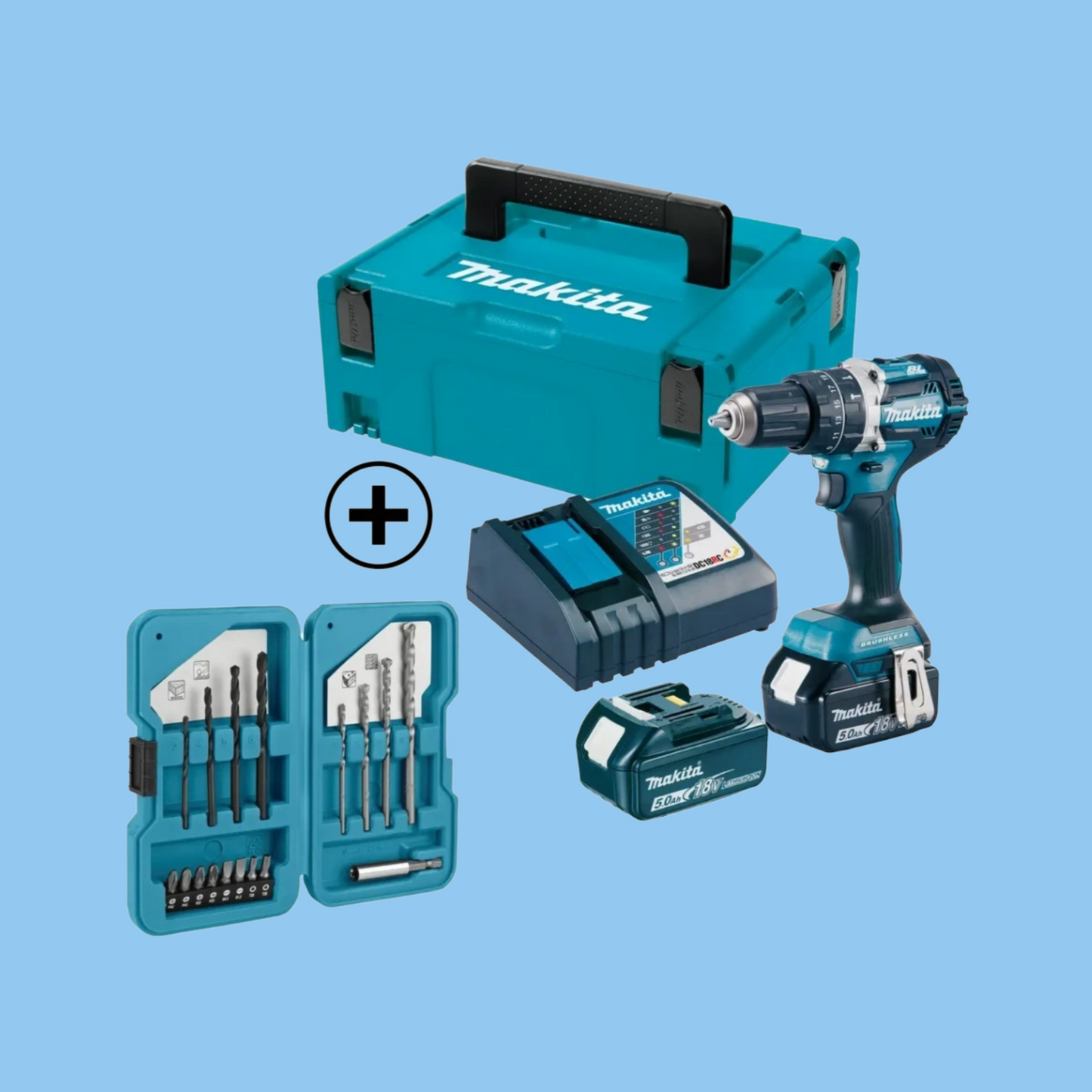 Makita Cordless Hammer Drill Driver, DHP484RTJ-PR (18 V) - Heena's Haven