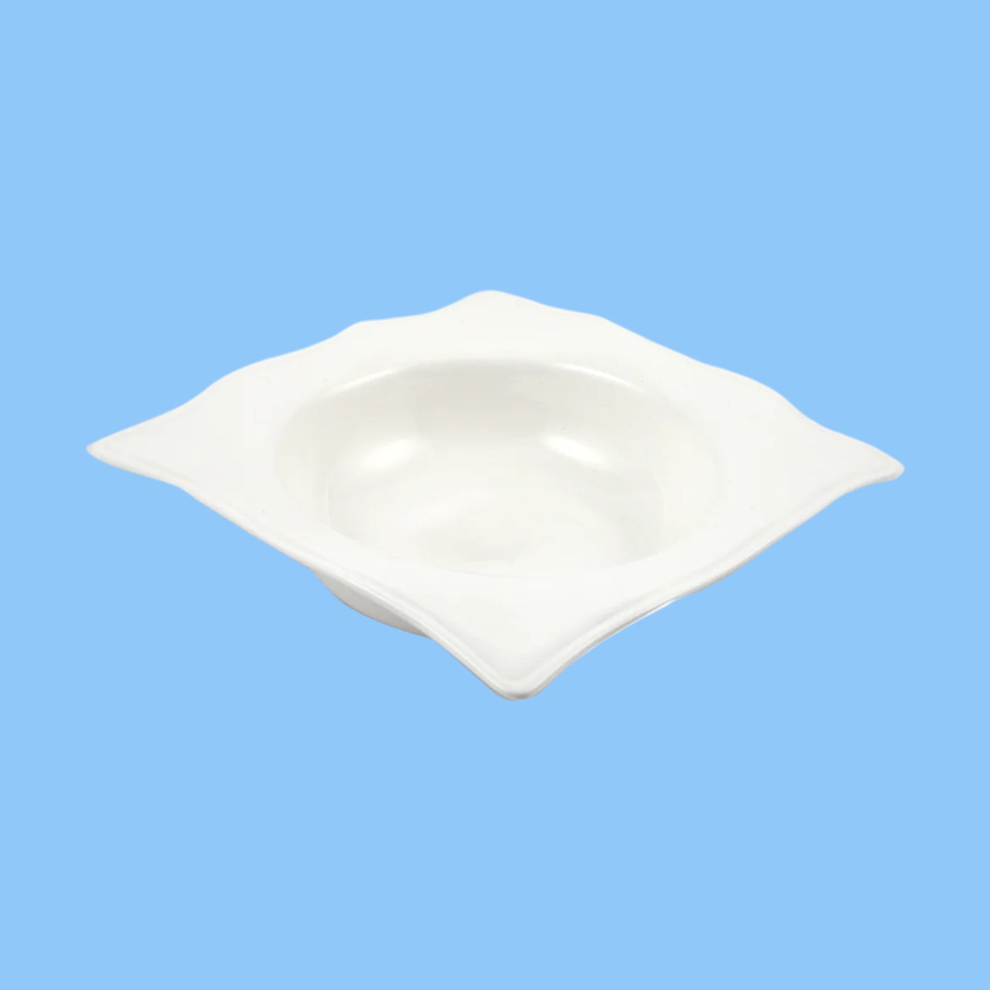 Heena's Haven Ivory Porcelain Salad and Soup Wavy Bowl 8.5
