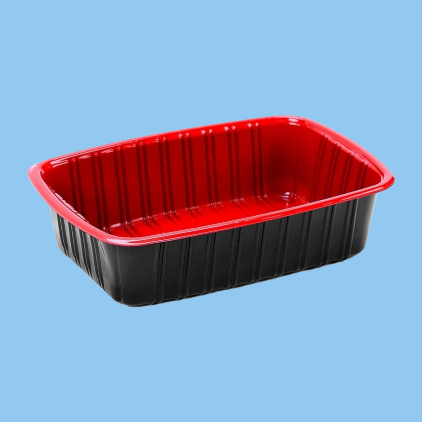 Heena's Haven Red & Black Base Container 800 ML with Lids 300 Pieces - Heena's Haven