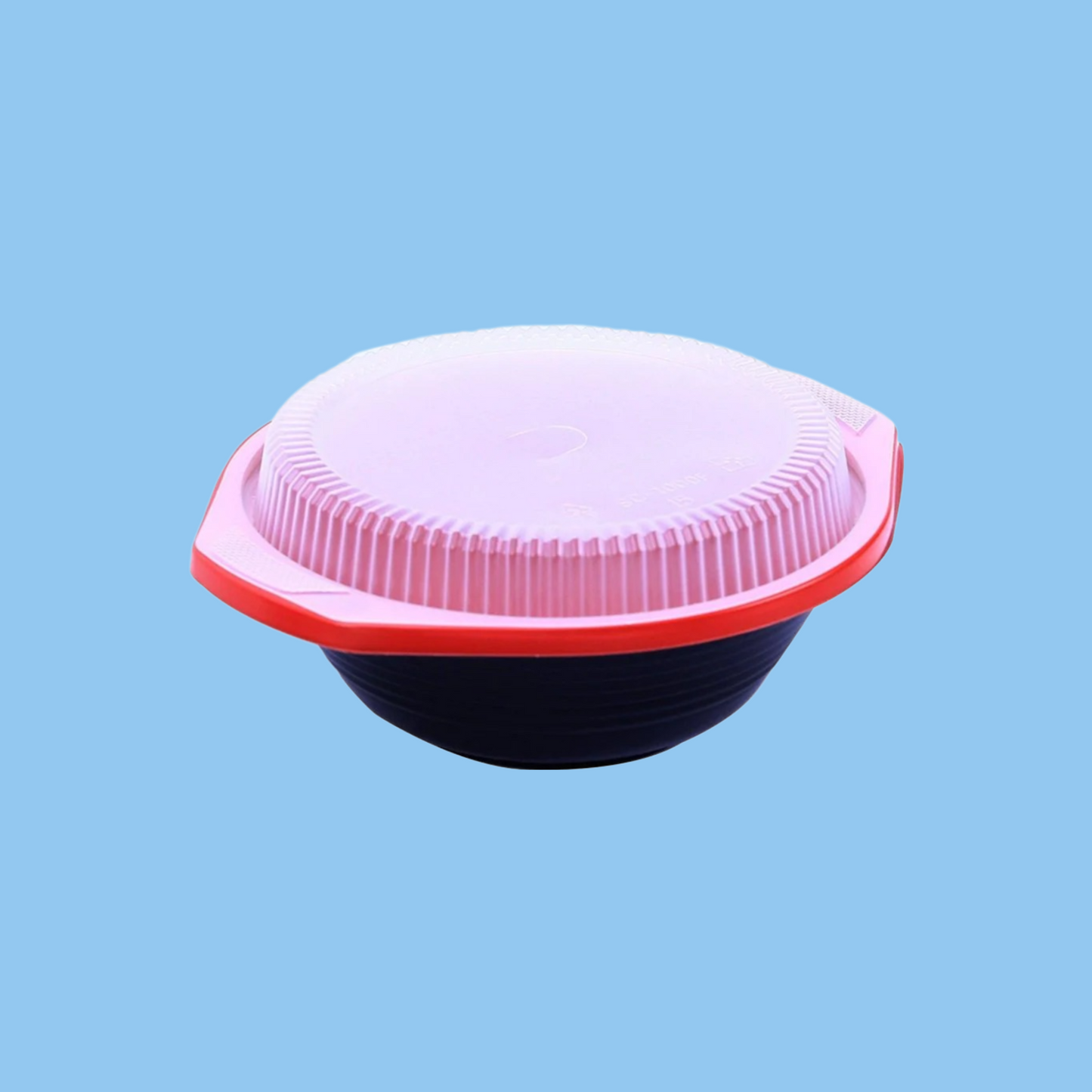 Heena's Haven Red & Black Soup Bowl 550 cc with Lids 200 Pieces - Heena's Haven