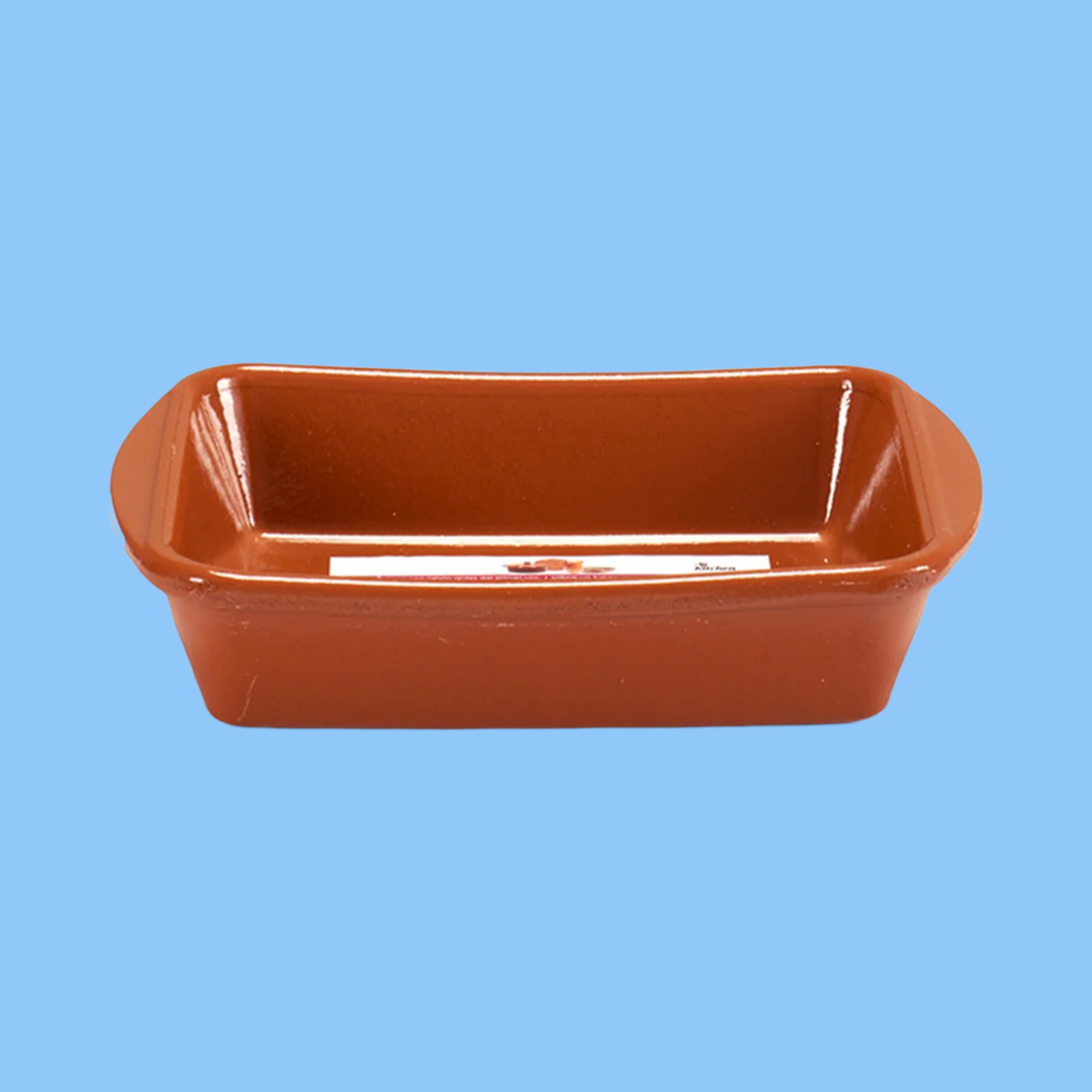 Heena's Haven Brown Clay Deep Rectangular Plate