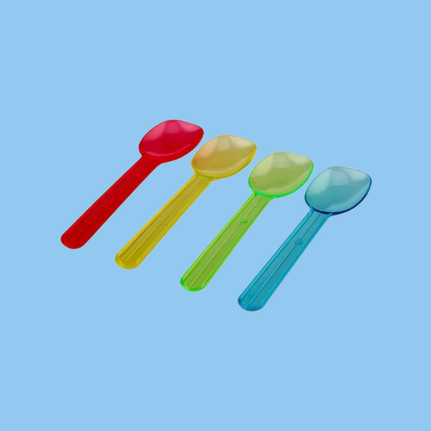 Heena's Haven Plastic Ice Cream Spoon Mixed Color 8.2 Cm Small 10000 Pieces - Heena's Haven
