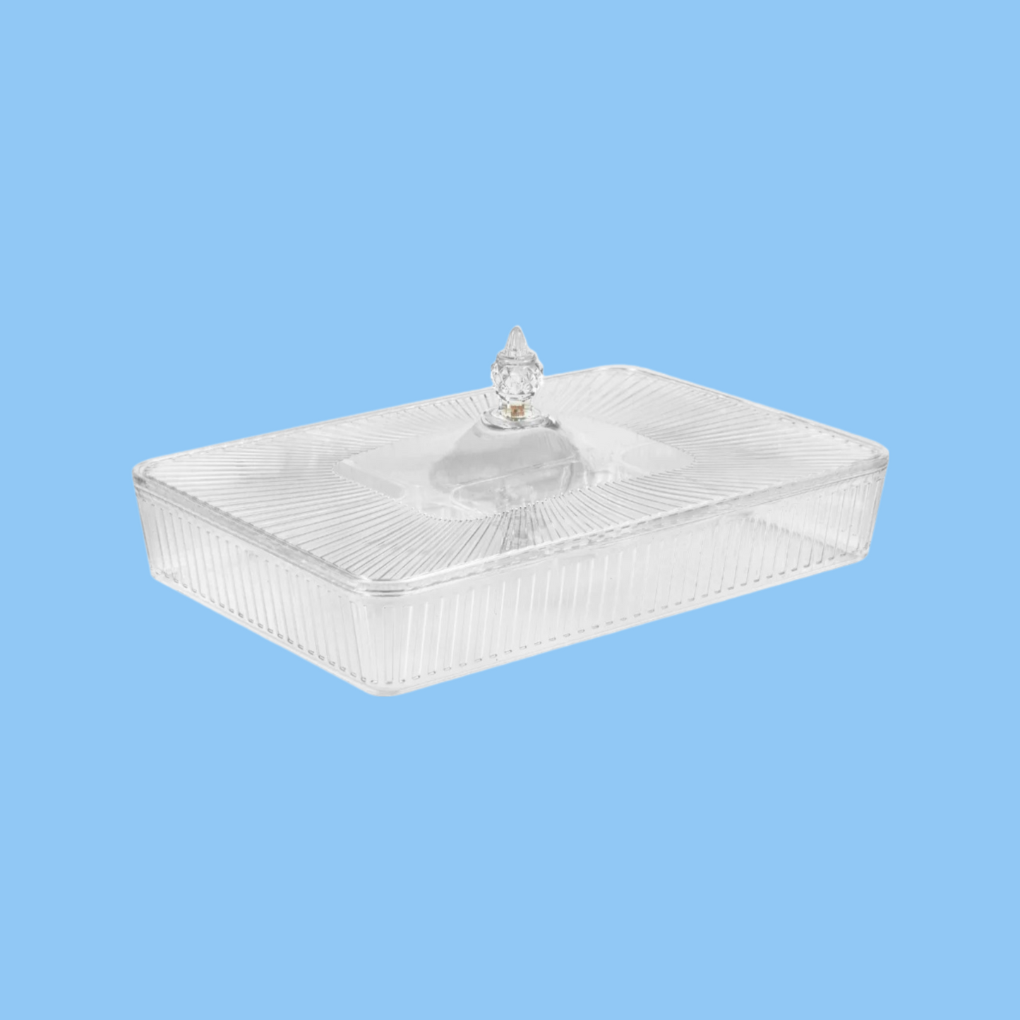 Heena's Haven Rectangle Acrylic Candy Box 40.2 cm x 27.2 cm x 7 cm with 6 Inner Bowls Set
