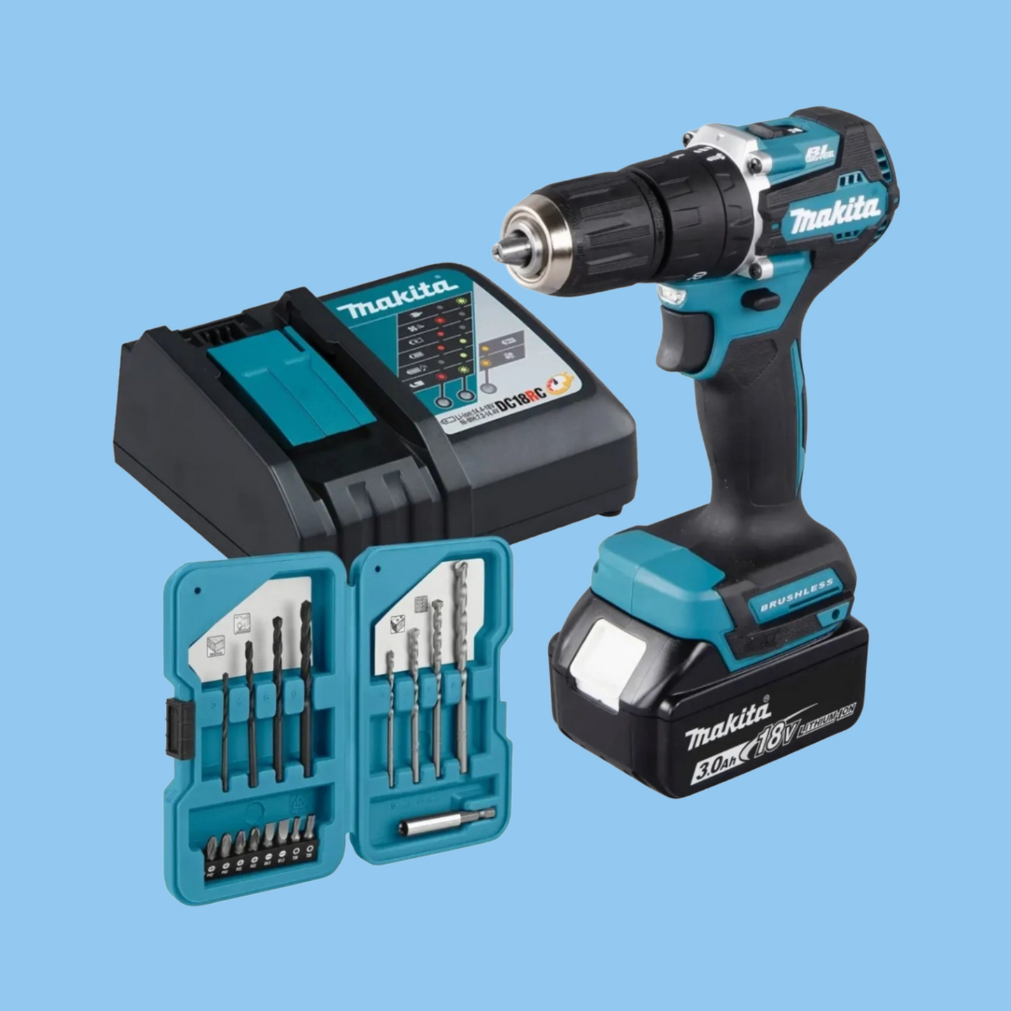 Makita Cordless Hammer Driver Drill W/Battery & Charger, DHP487RF1J - Heena's Haven