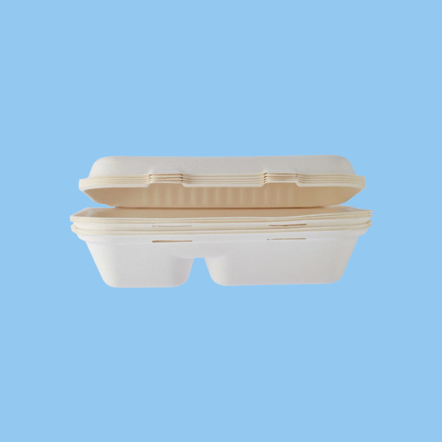 Heena's Haven 500 Pieces Bio Degradable Lunch Box In 2 Compartment - Heena's Haven
