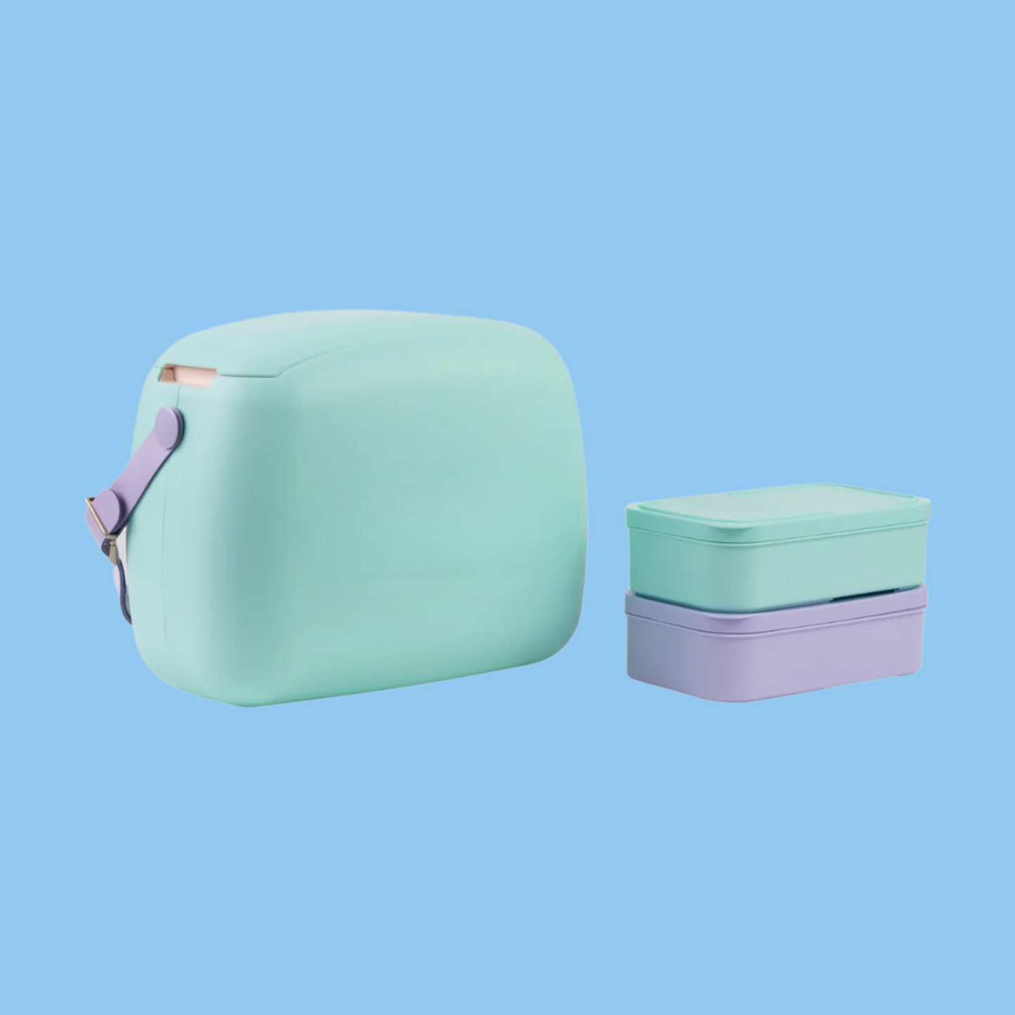 Heena's Haven 6L Summer Pop Cooler Bag with 2 Containers Celeste - Malva - Heena's Haven
