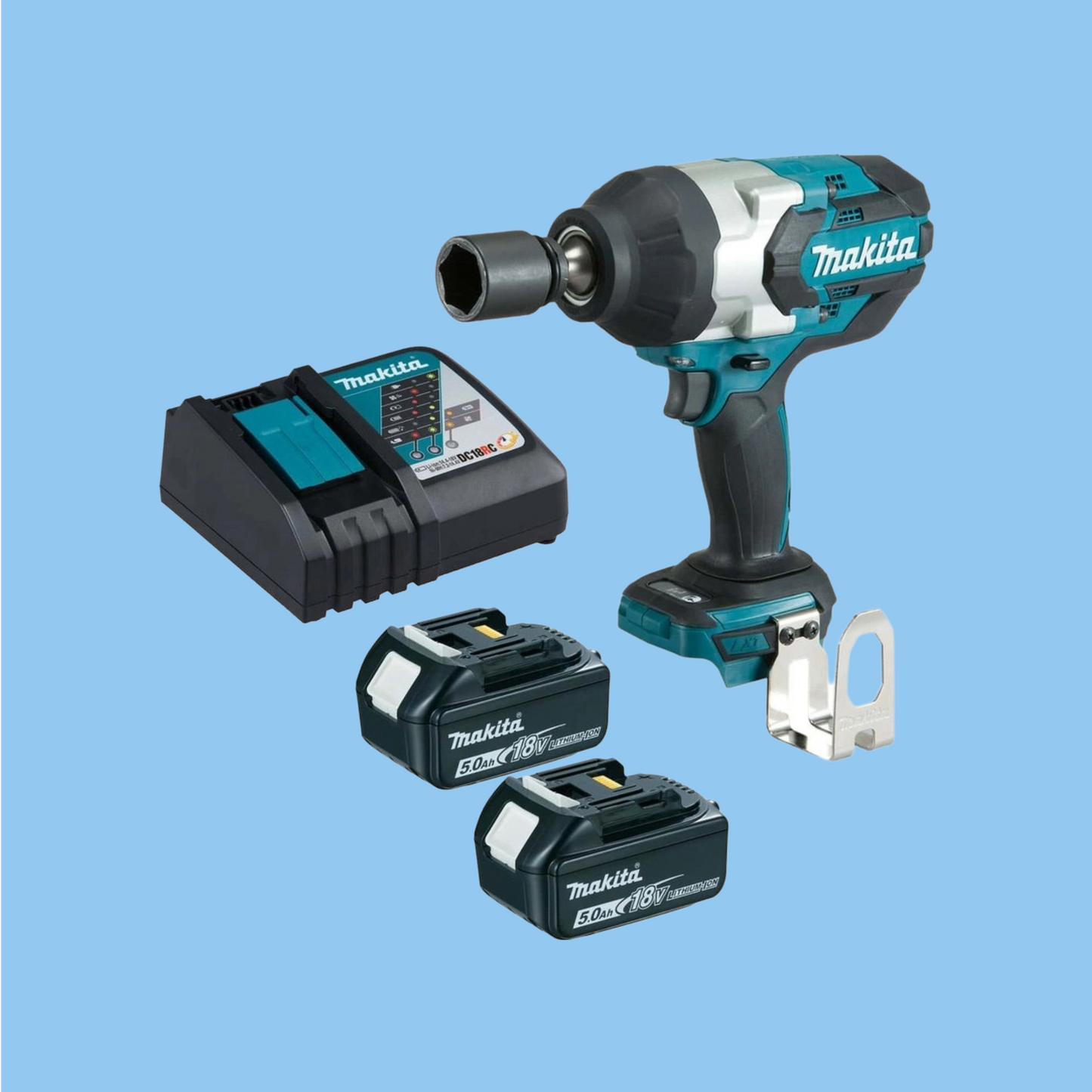 Makita Impact Wrench W/Battery and Charger (18 V), DTW1001RTJ - Heena's Haven