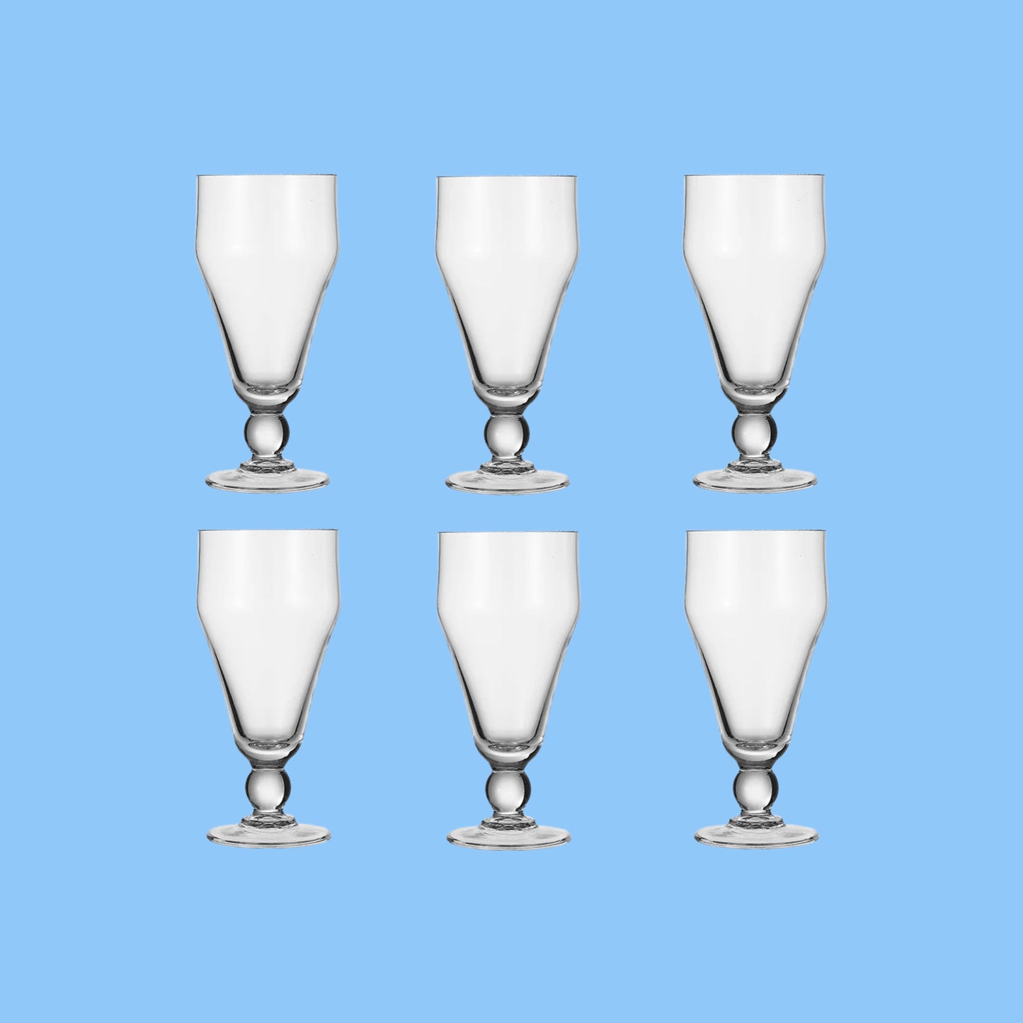 Heena's Haven 6 Pieces Cone Glass 450 ml Set