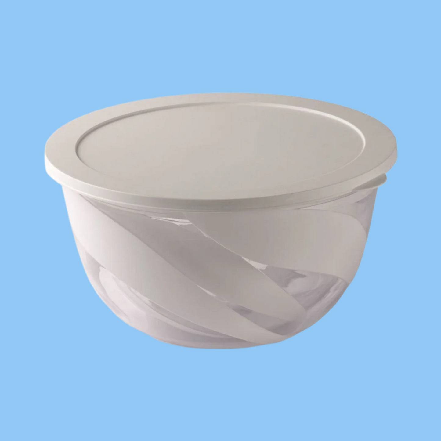 Heena's Haven White 2 Pieces Salad Bowl 5 Liter and 3 Liter with lids Set