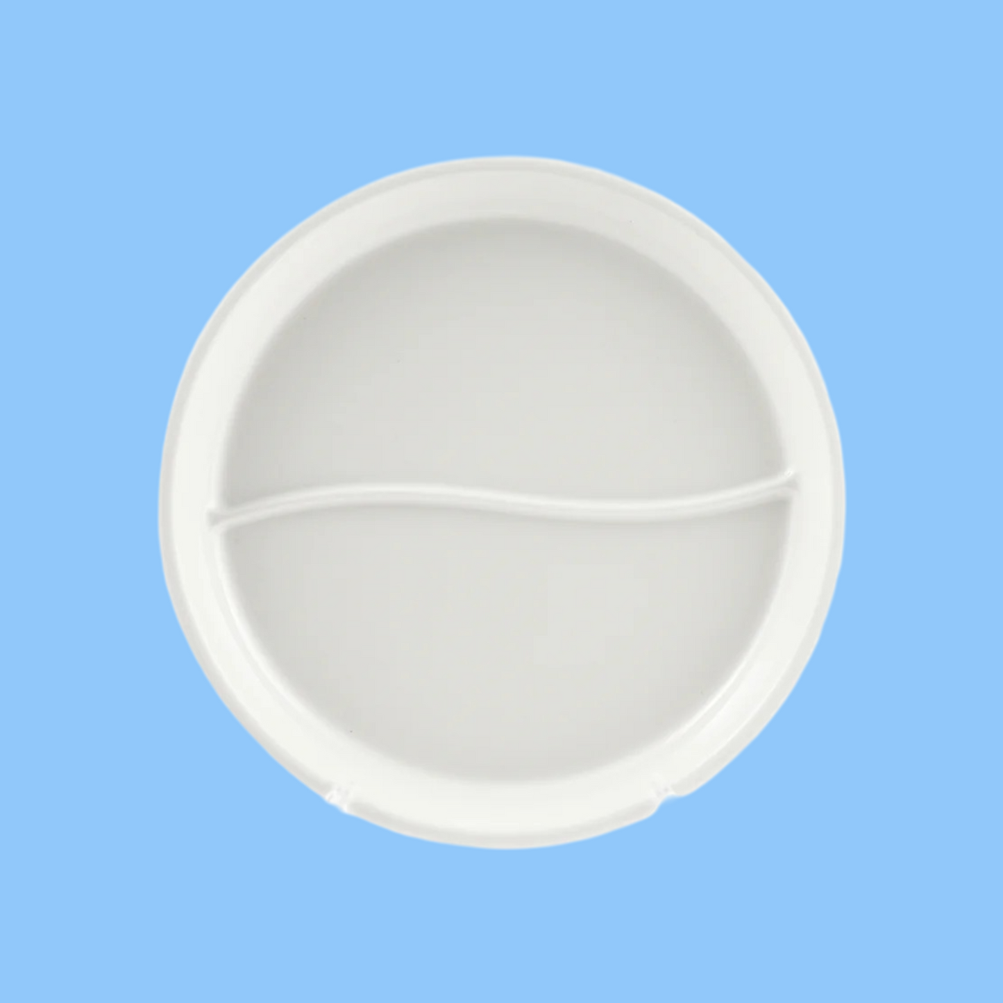 Heena's Haven Ivory Porcelain Round Divider Plate 9