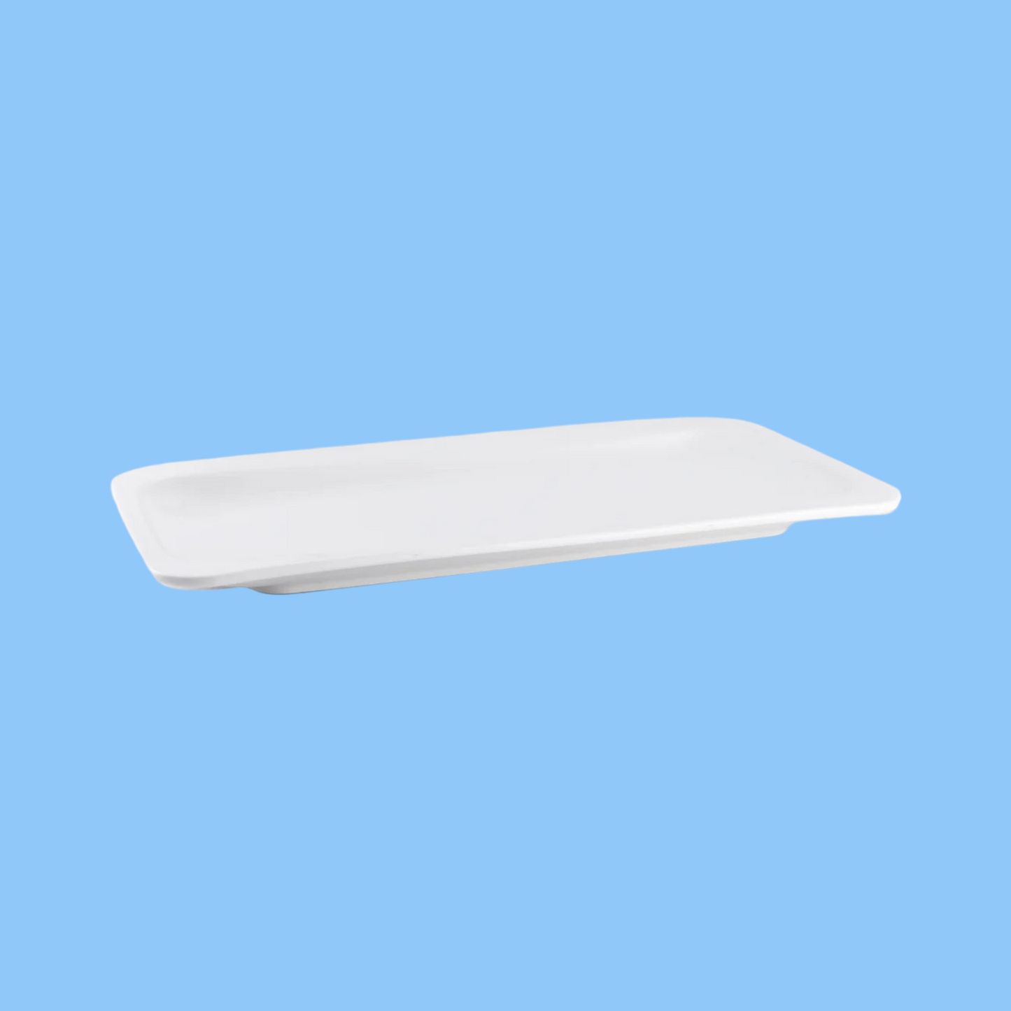 Heena's Haven Ivory Porcelain Rectangular Two Edge Rim Plate
