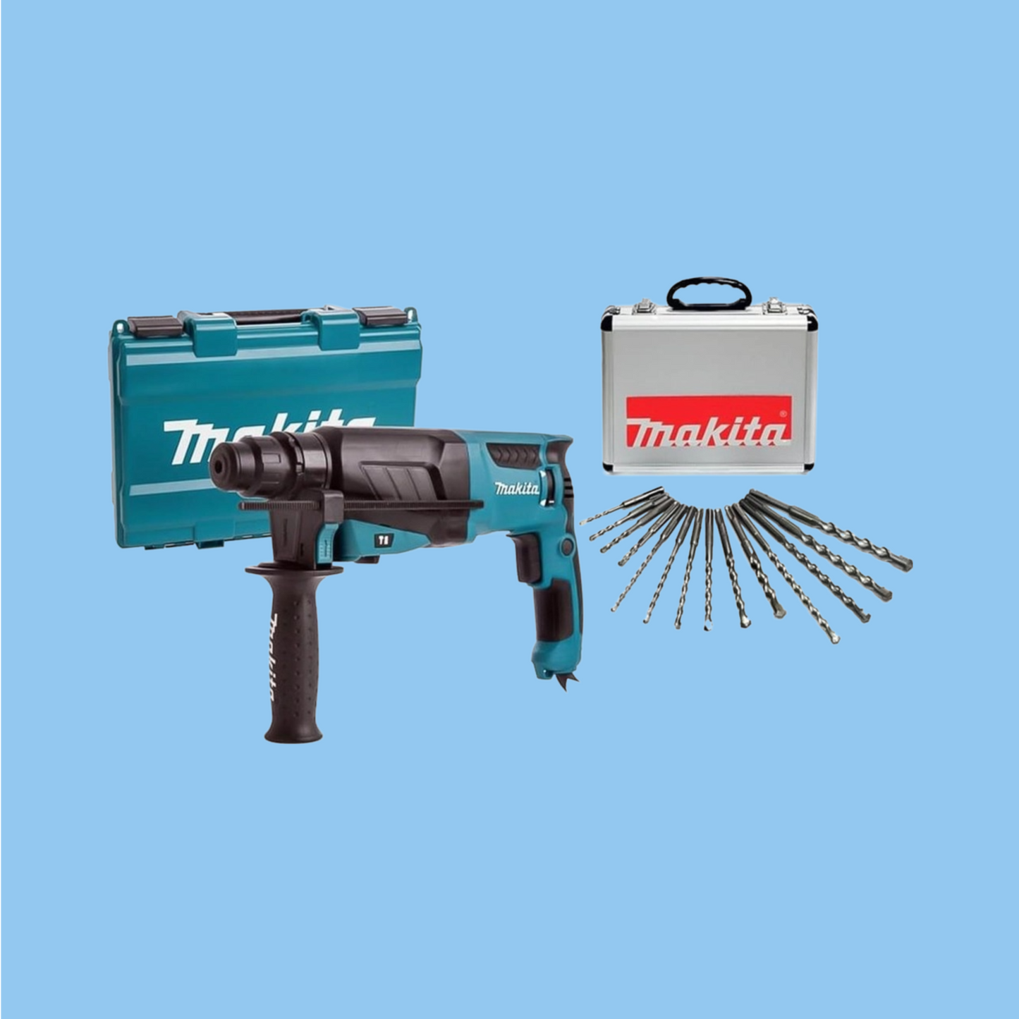 Makita Rotary Corded Hammer Drill, HR2630 Drill Bit Set - Heena's Haven