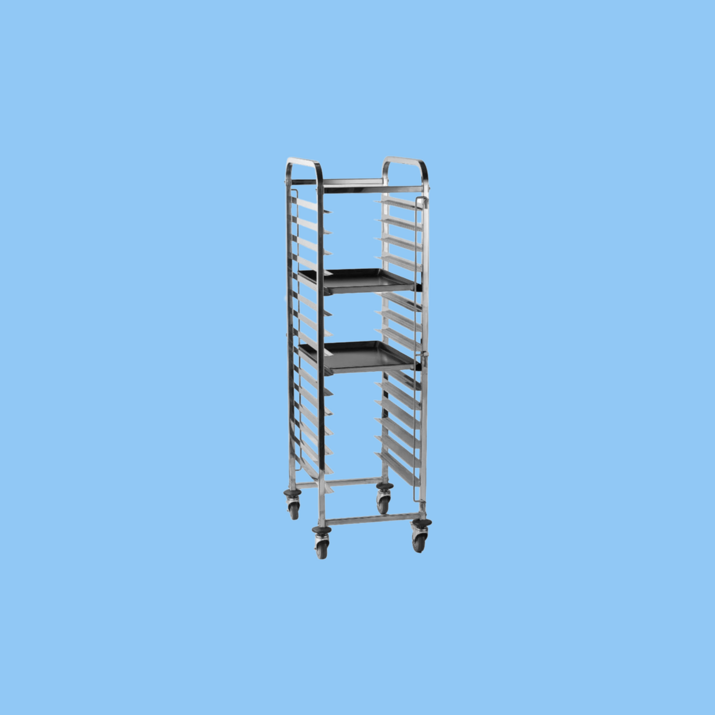 Heena's Haven Stainless Steel European Sheet Pan 15 Tier Trolley , 46.6 cm x 62 cm - Heena's Haven