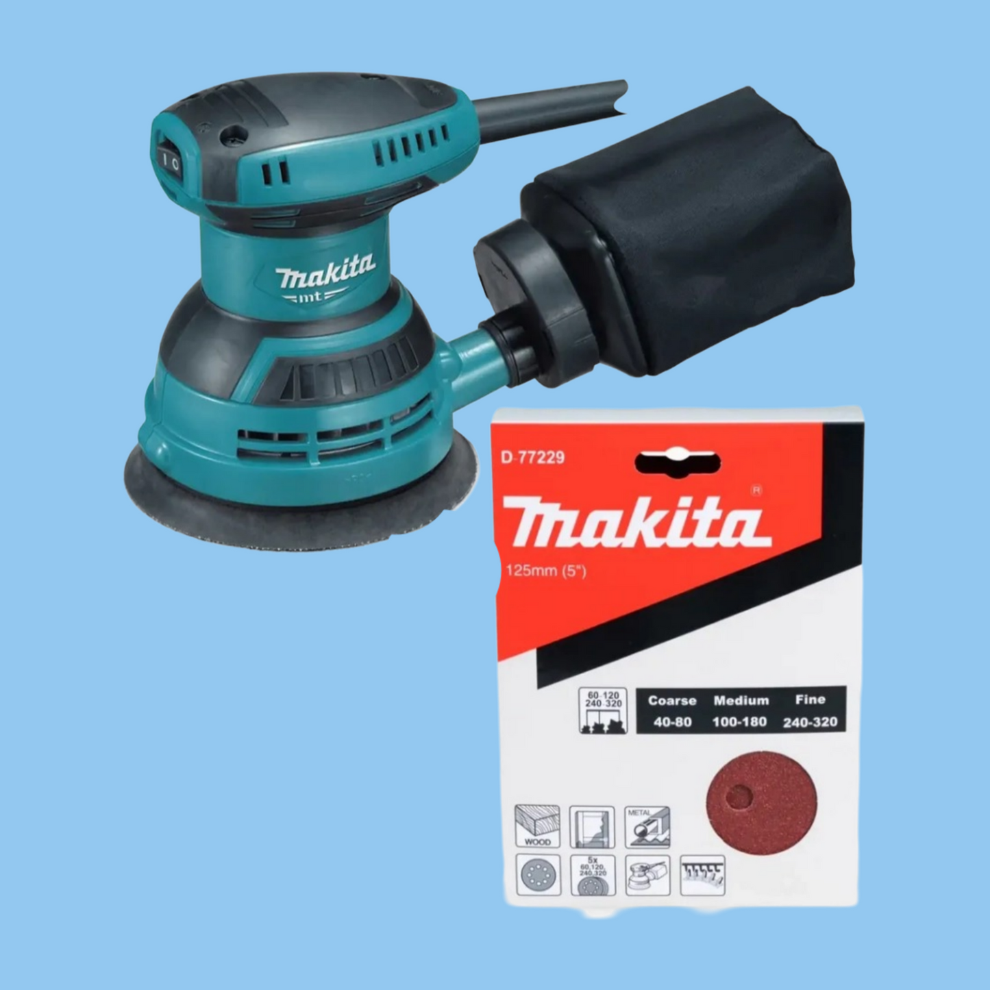 Makita MT Corded Random Orbit Sander, M9204B (240 W) - Heena's Haven