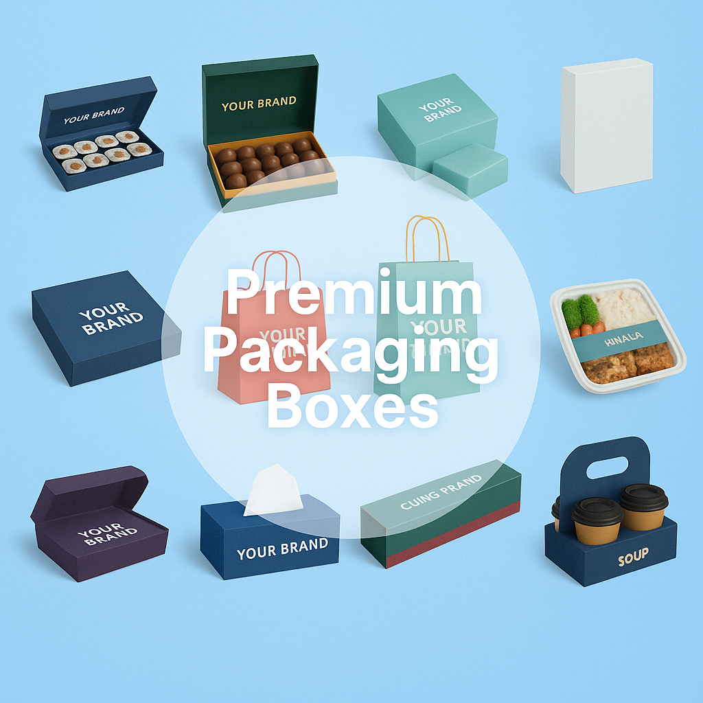 Premium Custom Packaging Boxes & Bags
