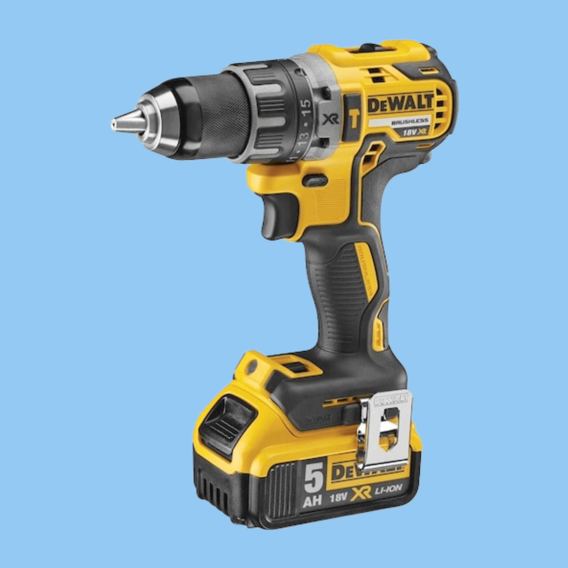 DeWalt 18V Brushless Compact Drill Driver, 2 x 5.0Ah batteries, charger and kit box - Heena's Haven