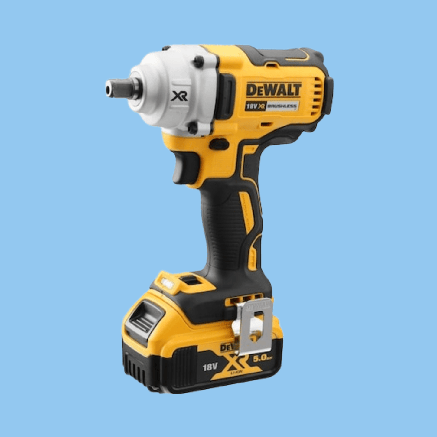 Side view of the DeWalt DCF897NT-XJ Impact Wrench without battery.