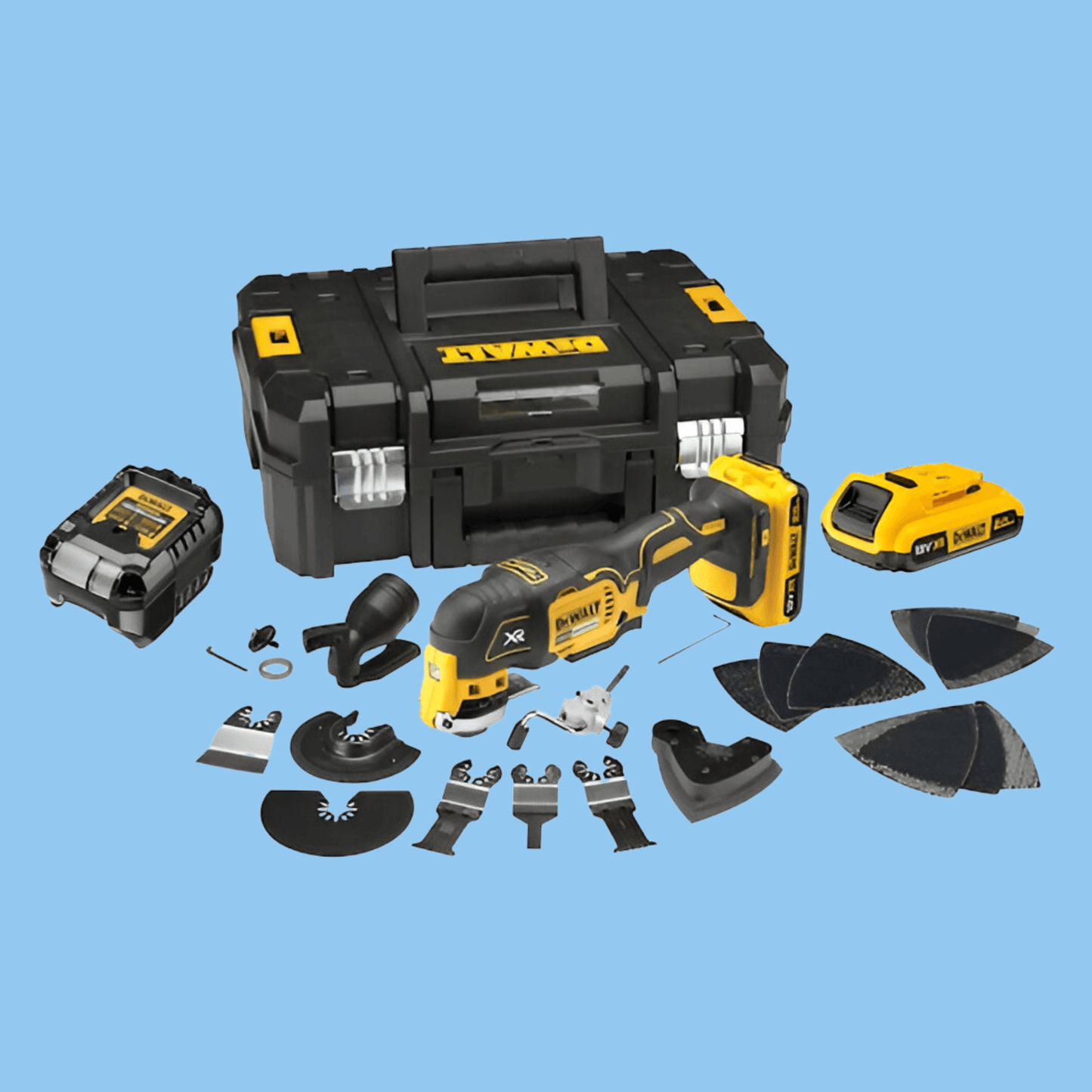 DeWalt DCS355D2-GB 18V XR Cordless Oscillating Tool - 2 X 2Ah Battery + Charger - Heena's Haven