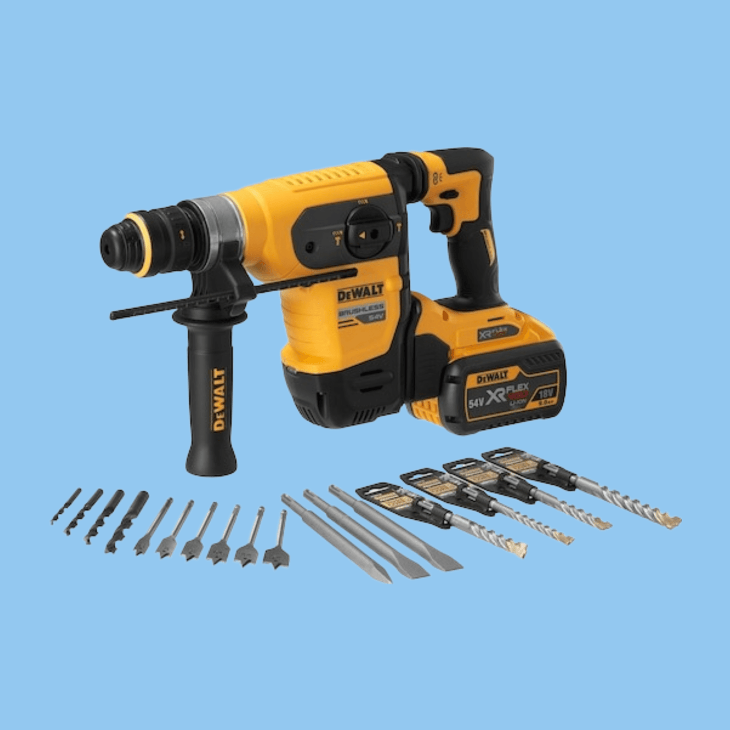 DeWalt DCH417X2-GB 54V XR FLEXVOLT SDS-Plus Rotary Hammer (32 mm) - Heena's Haven