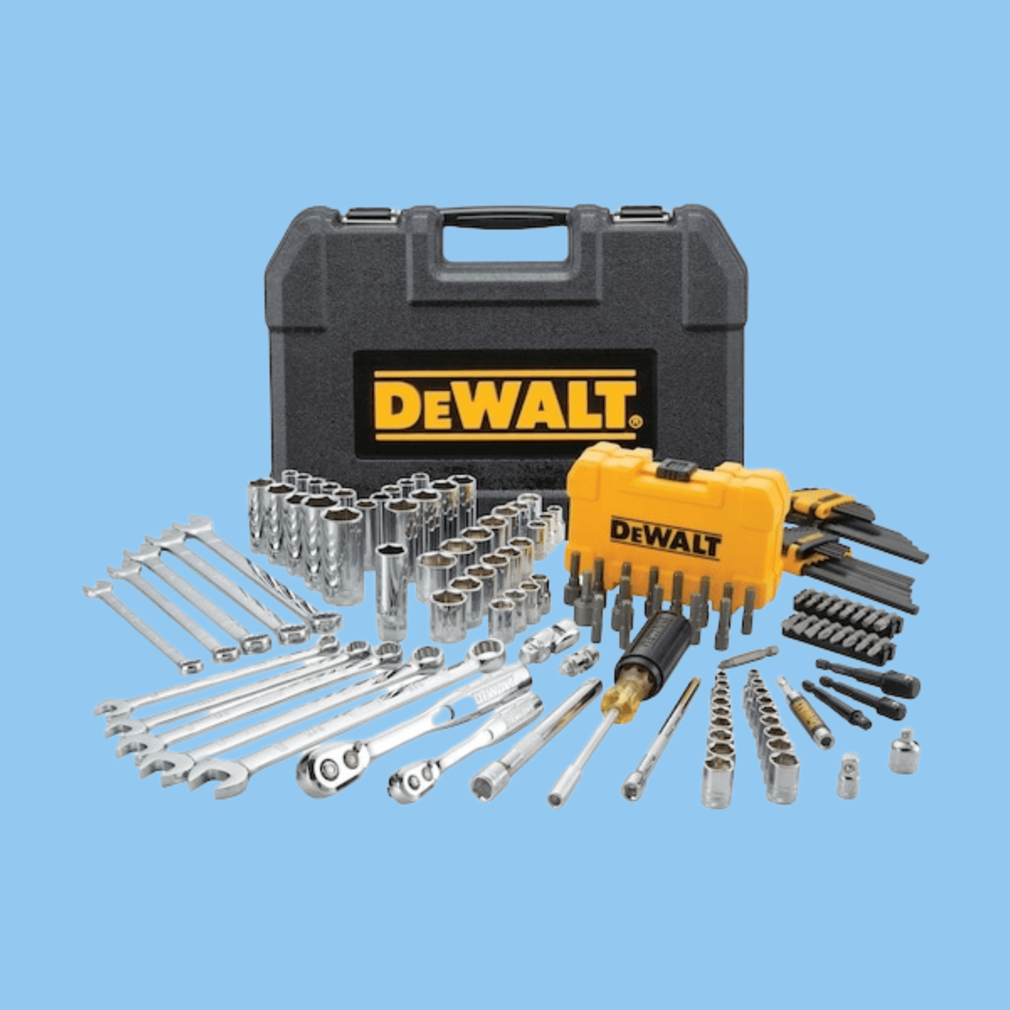 DeWalt DWMT73802-1 142 Piece Metric | Imperial 1/4" 3/8" Mechanics Tool Set