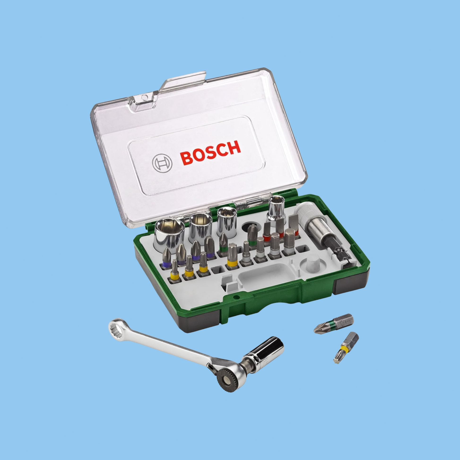 Bosch ergonomic ratchet in action during a DIY project.