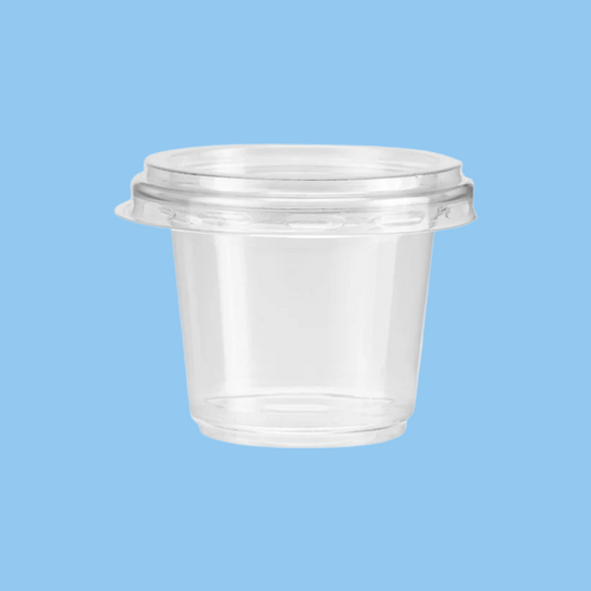 Heena's Haven PET Clear Portion Cup with Lid - Heena's Haven