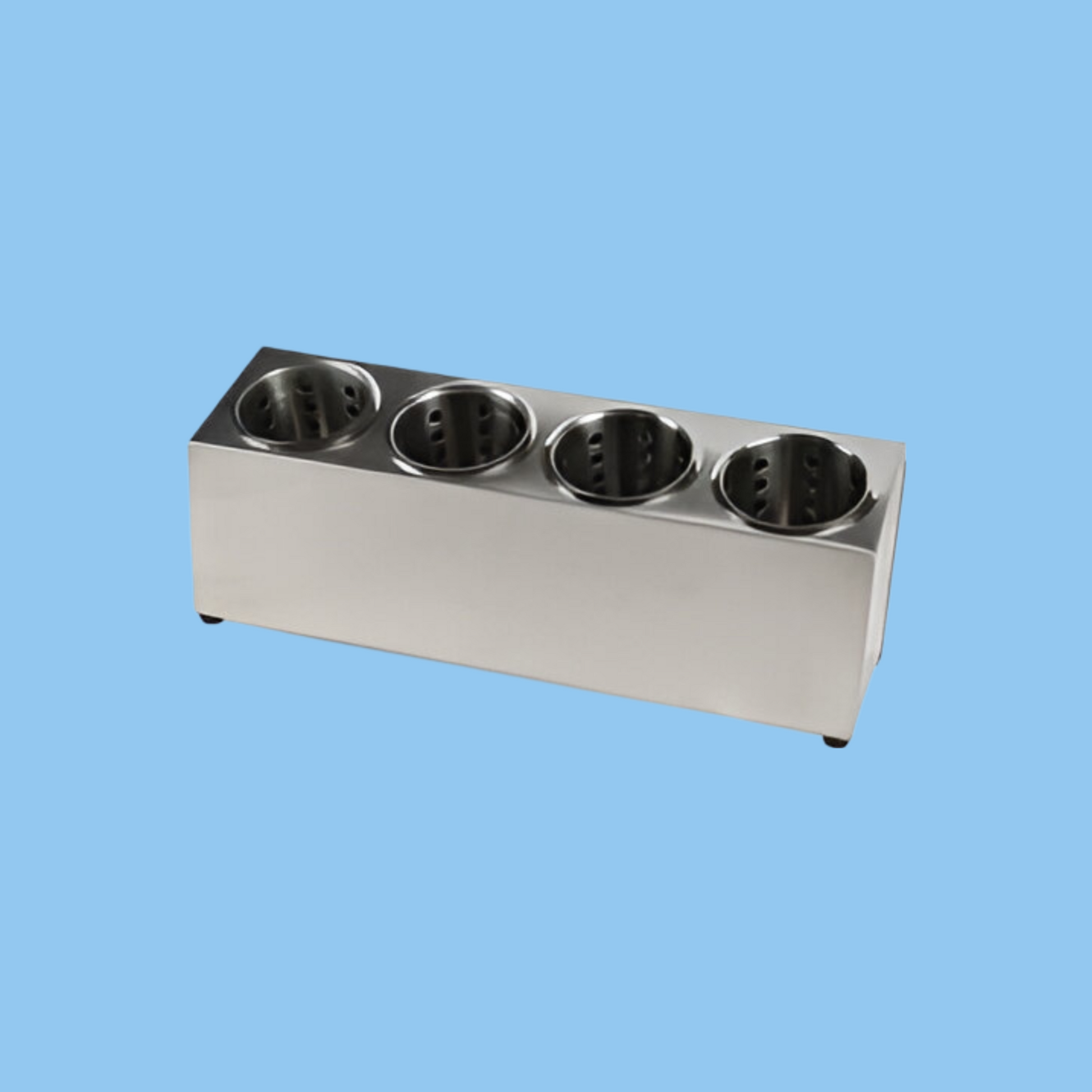 Heena's Haven Stainless Steel Cutlery Box 4 Holes - Heena's Haven