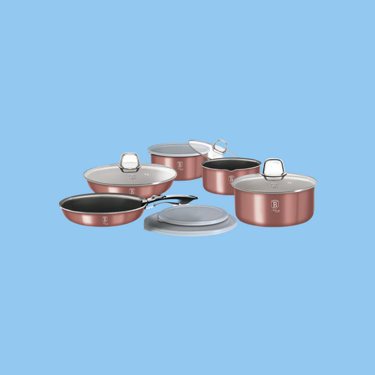 Heena's Haven 12 Pieces Cookware Set I-Rose Collection - Heena's Haven