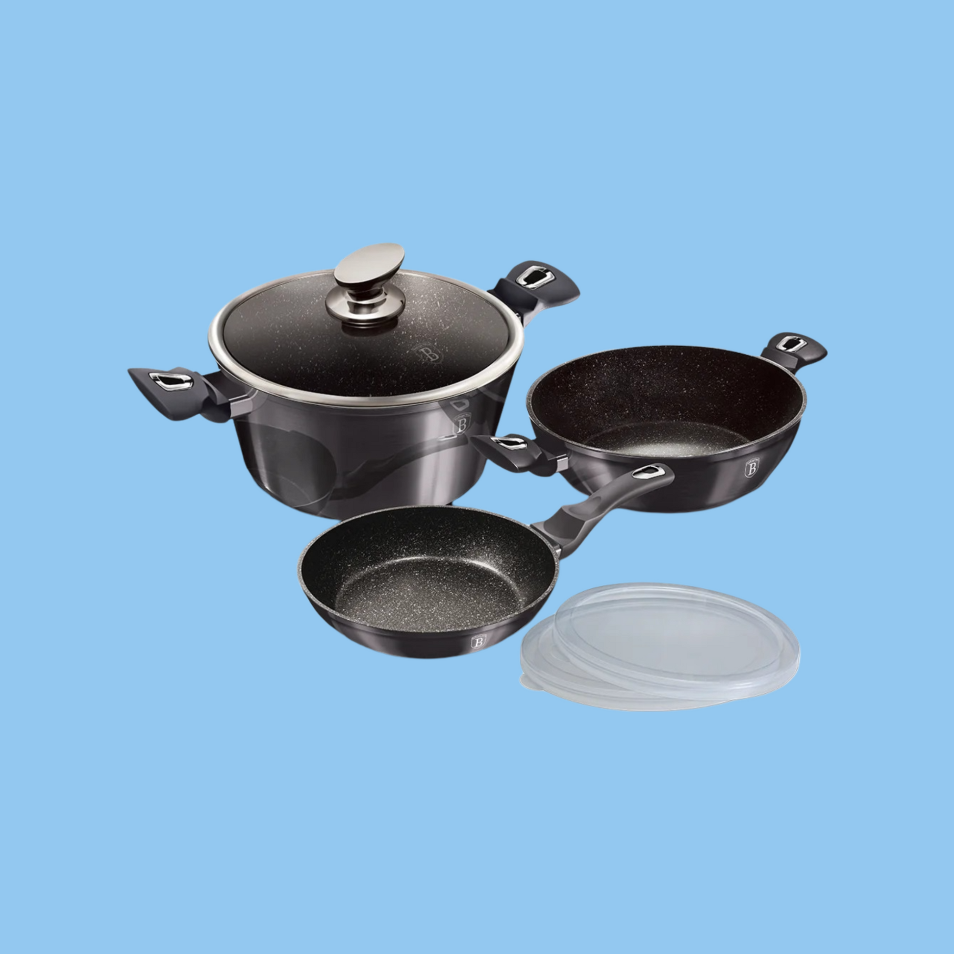 Heena's Haven 6 Pieces Cookware Set Metallic Line Carbon Pro Collection - Heena's Haven