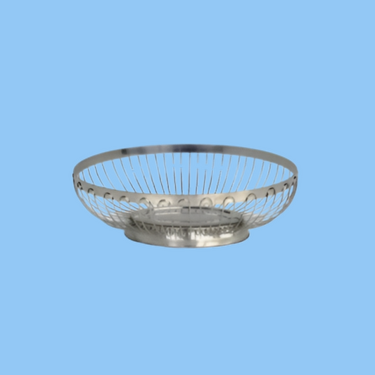Heena's Haven Stainless Steel Oval Bread Fruit Basket 9.5 cm - Heena's Haven