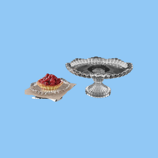 Heena's Haven 7 Piece Milan Gateau Glass Plate Set