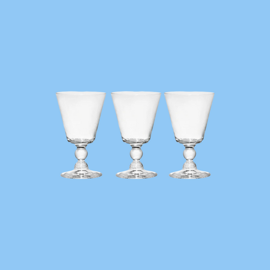 Heena's Haven 3 Piece Glass Rubens Wine Stemglass 240 ml Set