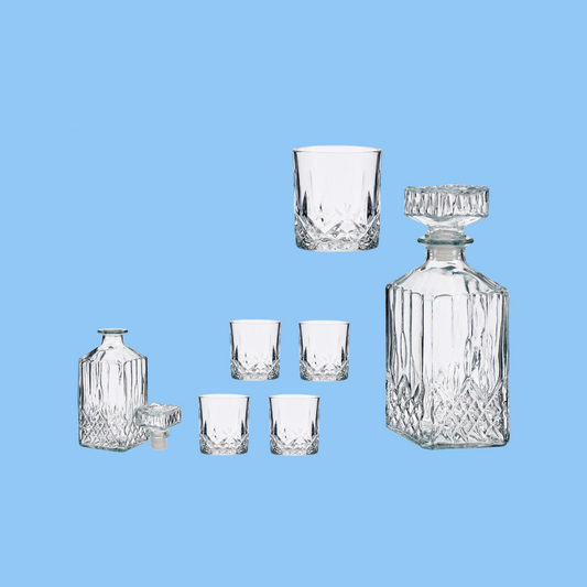 Heena's Haven 5 Piece Liquor Bottle & Glasses Set VivaltoSKU: AR-058