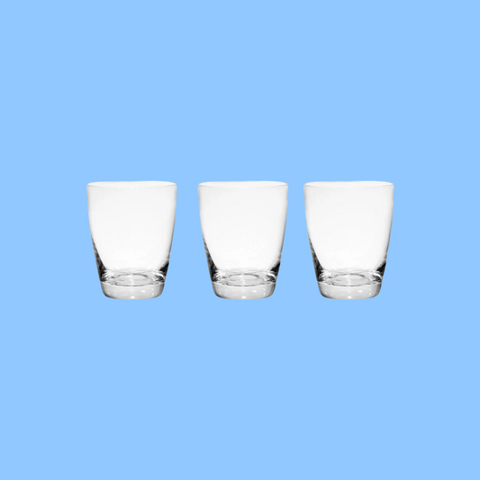 Heena's Haven 3 Piece Glass Domino Water Tumbler 27 cm Set