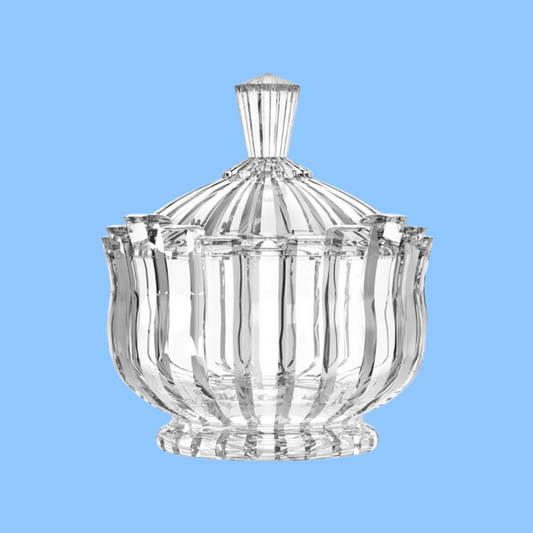 Heena's Haven Milan Glass Candy Jar with Cover 850 ml / 16 cm