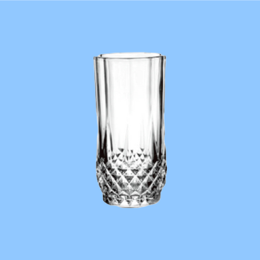 Heena's Haven 6 Pieces Glass Diamond Cup 250 ml Set