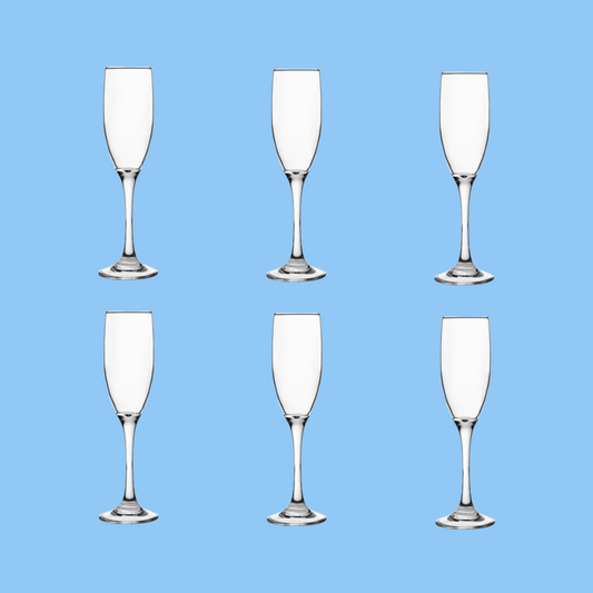Heena's Haven 6 Pieces Champagne Glass 190 ml Set