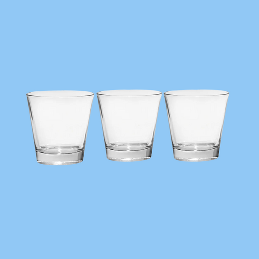 Heena's Haven 3 Piece Glass Nadia Water Tumbler 250 ml Set