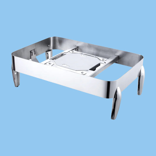 Heena's Haven Rectangular Stainless Steel Base for 1/1 Chafing Dish 62 cm x 37.5 cm x 19.8 cm
