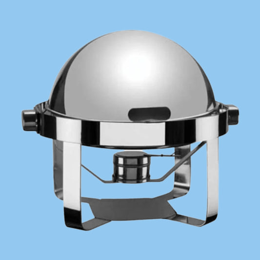 Heena's Haven Round Roll-Top Stainless Steel Chafing Dish