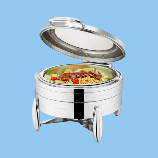 Heena's Haven Stainless Steel Round Verona Chafer 6.8 L