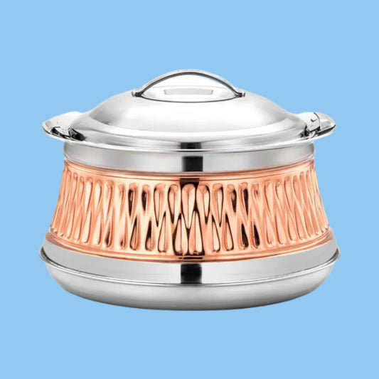Heena's Haven Copper & Silver Stainless Steel Hot Pot
