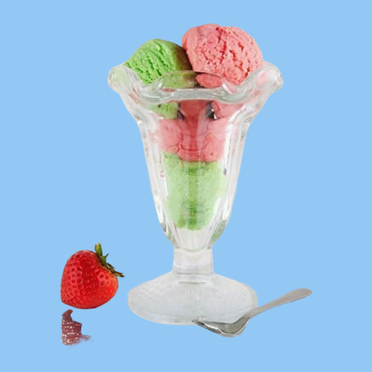Heena's Haven 2 Pieces Glass Ice Cream Cup 185 ml Set