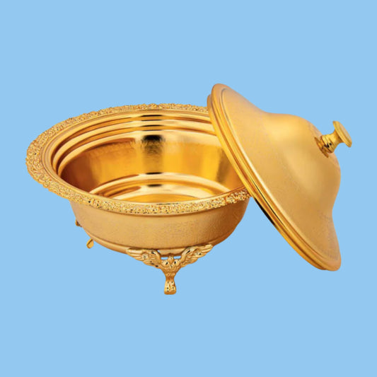 Heena's Haven Gold Date Bowl with Lid