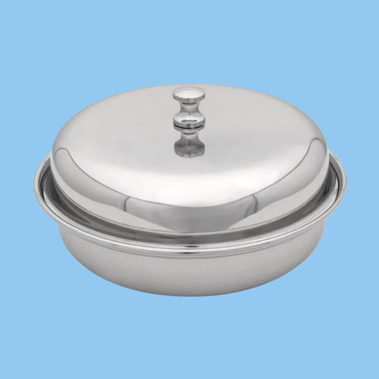 Heena's Haven Stainless Steel Entree Dish Round with Lid
