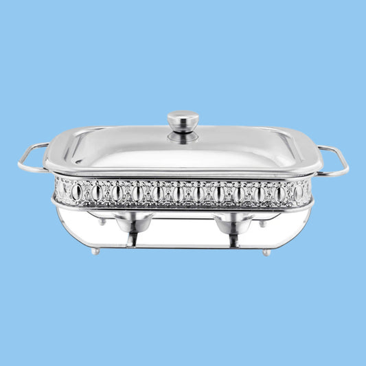 Heena's Haven Stainless Steel Silver Rectangular Food Warmer 2 Liter