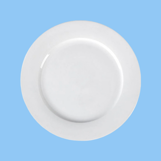 Heena's Haven 3 Piece Ivory Flat Plates Set